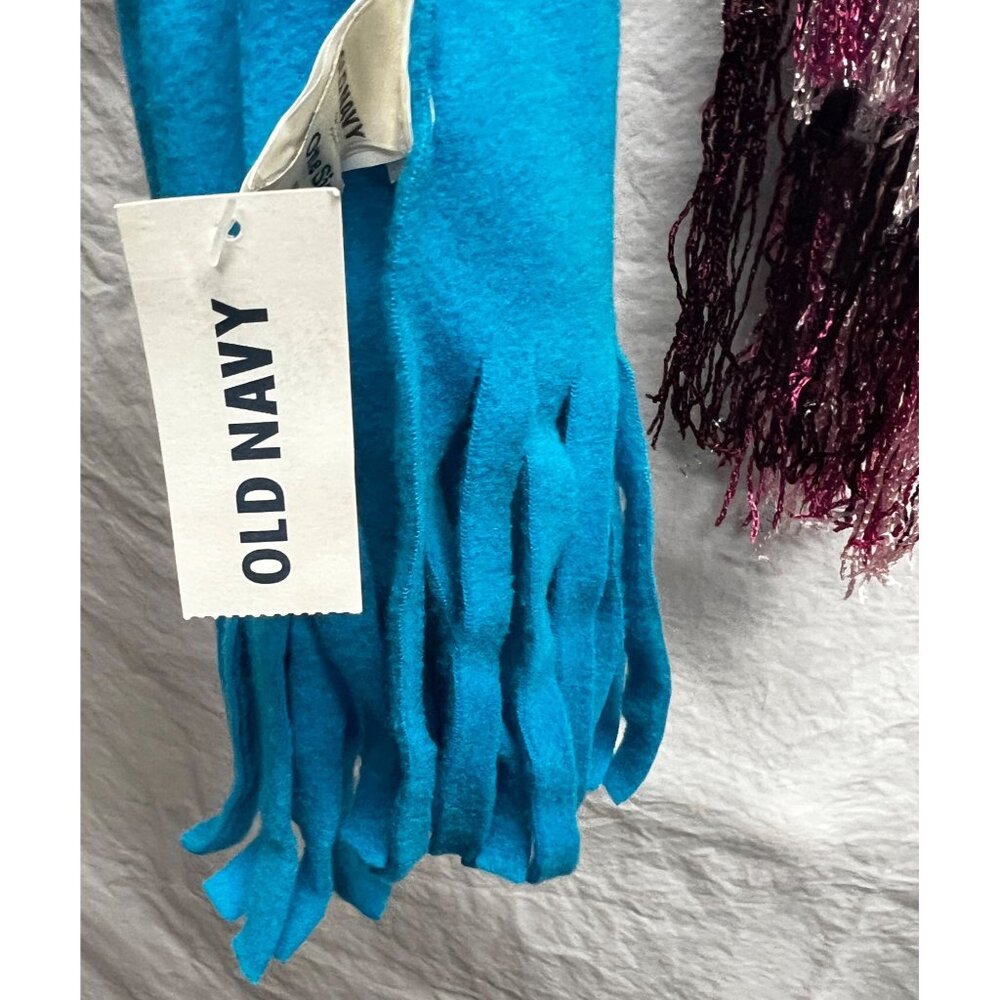 Set Of 3 Scarves Old Navy and Avenue Womens Winter Accessories Blue Pink Black - Picture 2 of 3